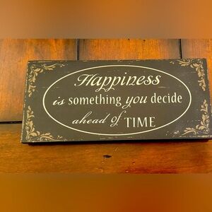 Happiness - inspirational wall plaque and can also be propped up